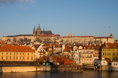 sea, architecture, morning, town, palace, city