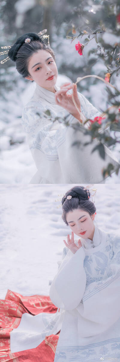 #杭州约拍##江浙沪约拍#
“春雪”
出镜:@清梨_Yeah
摄影/妆造:@呱兮兮_
#汉服##约拍＃