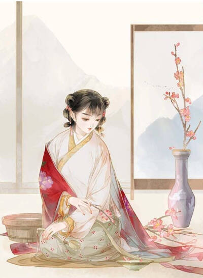 古风插画，作者：寂山有饮
