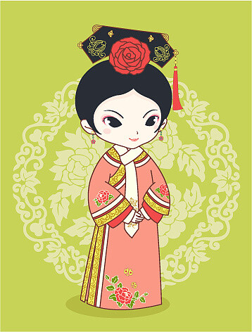 q版清朝娃娃泊鹿