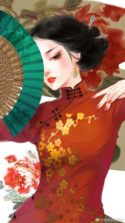 古风插画，来源于微博