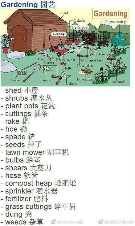 多场景分类英文词汇集锦