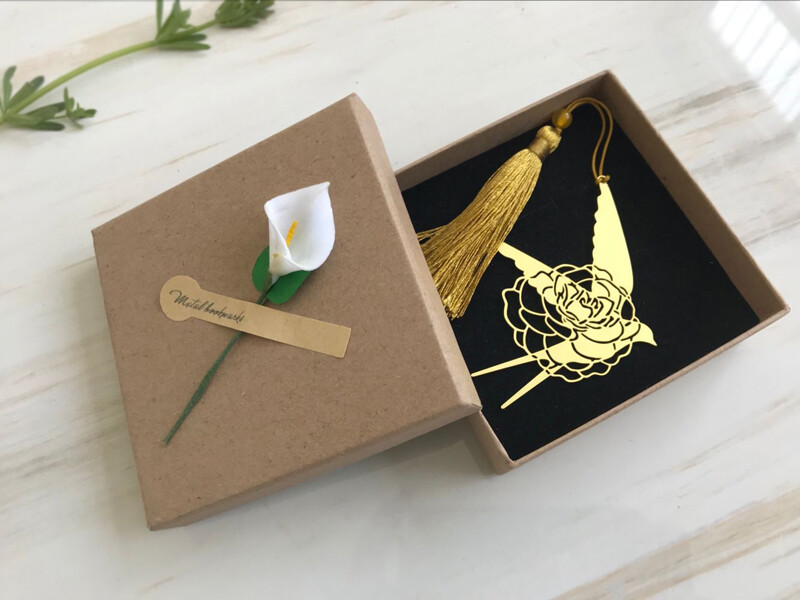 中国风燕子黄铜书签创意小清新学生用古典流苏金属文化礼品书签