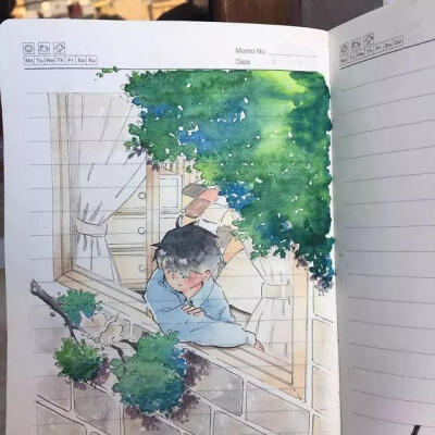 日本画师笔记本上做画，美翻了?
