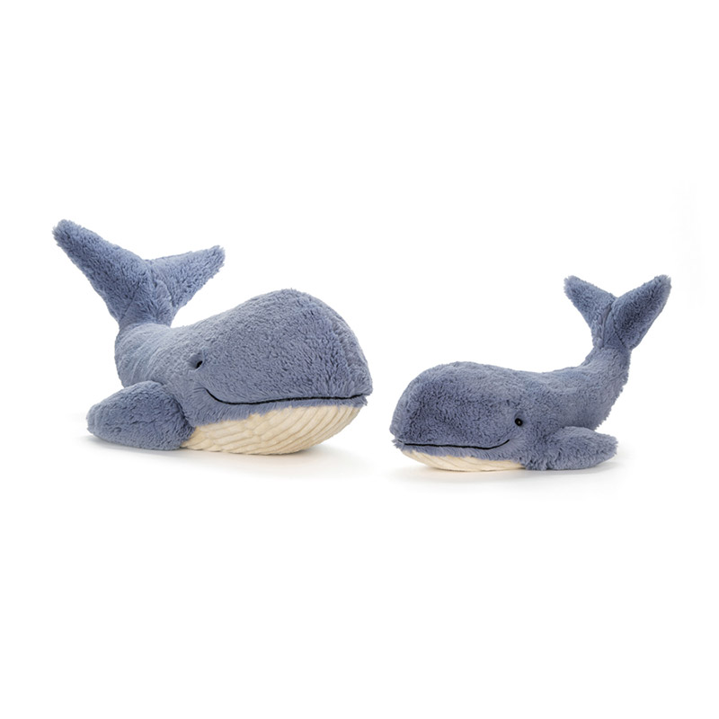 新！英国jellycat正品！WILBUR WHALE 威尔伯鲸鱼 毛绒安抚玩偶