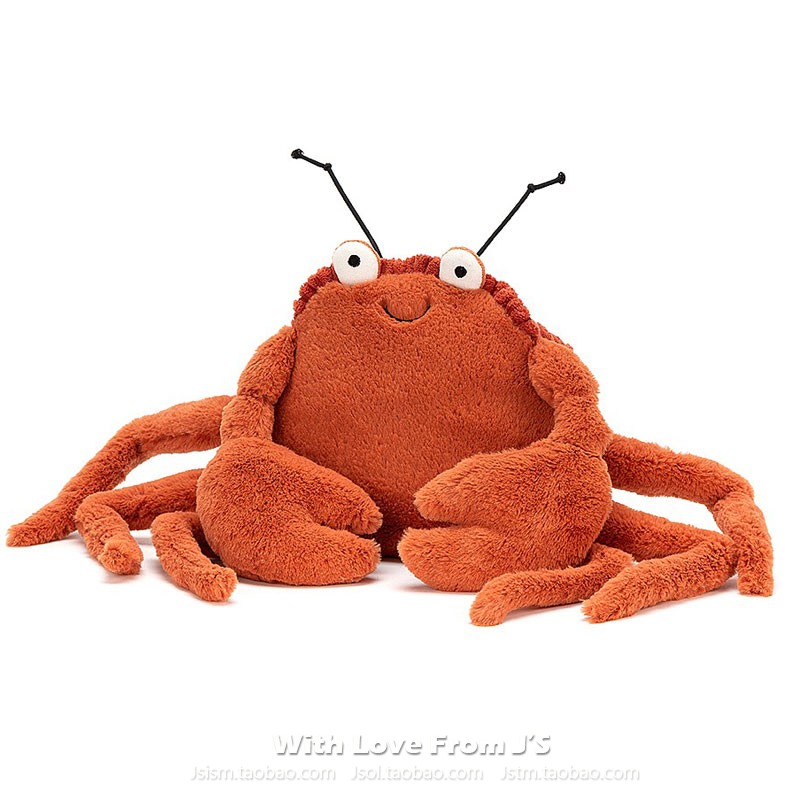 新！英国jellycat正品！Crispin Crab 红螃蟹 毛绒安抚玩偶