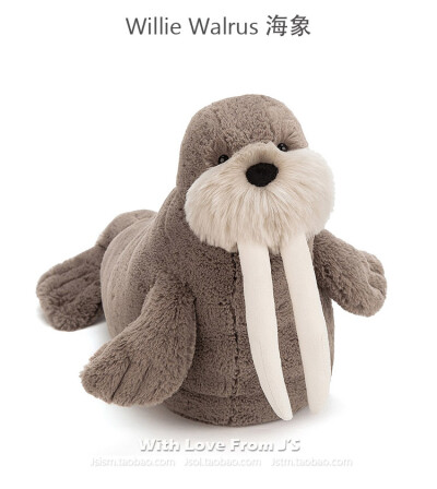 新！英国jellycat正品！ Willie Walrus 海象 海洋系列 安抚玩偶