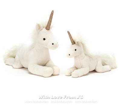 新！英国jellycat正品！Luna Unicorn 趴趴独角兽 毛绒安抚玩偶