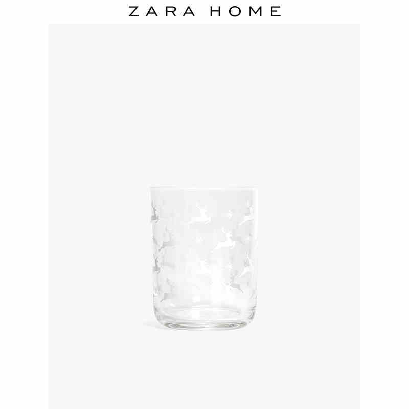 Zara Home 驯鹿贴花水杯 45008401250-tmall.com天猫