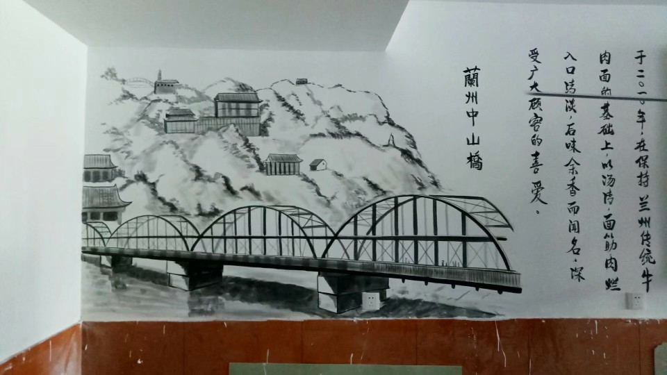 阿杜手绘墙涂鸦墙上画画壁画阿杜速写肖像画