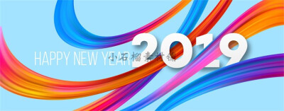 2019彩色渐变数字潮流背景板舞台设计年会艺术字AI矢量素材ai418