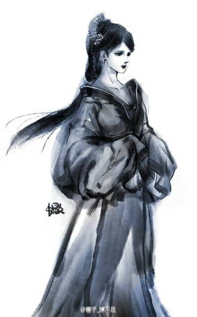 古风 古韵 中国风 手帐素材 插画 手绘 彩绘 头像 壁纸
微博：壳中蝎