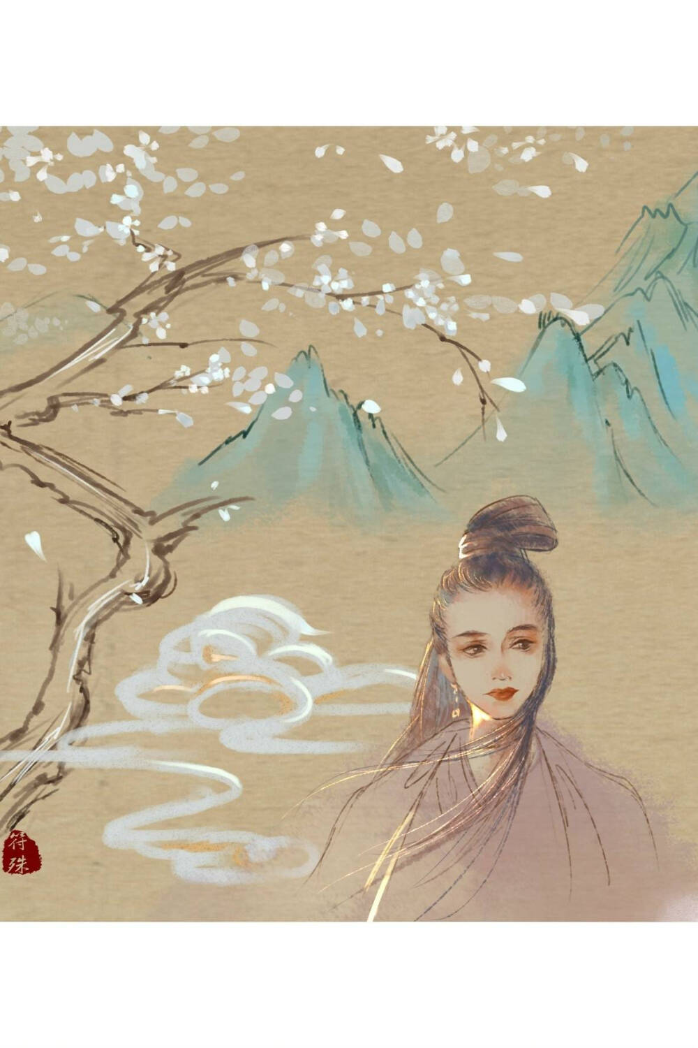 古风 古韵 中国风 手帐素材 插画 手绘 彩绘 头像 壁纸
微博：符殊