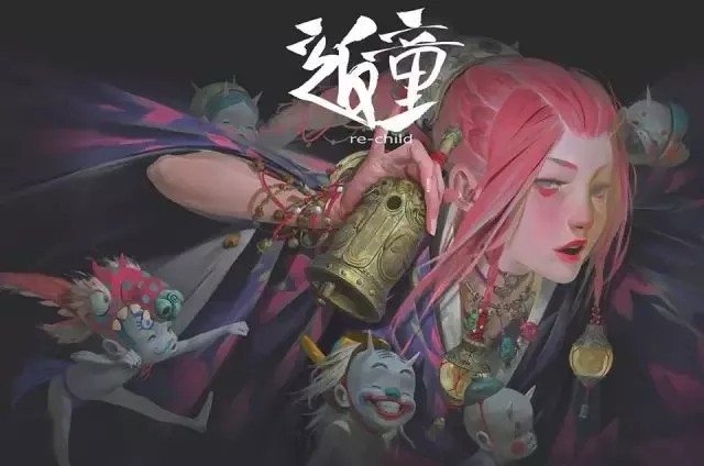 画师微博：zeenchin“他笔下的童年”