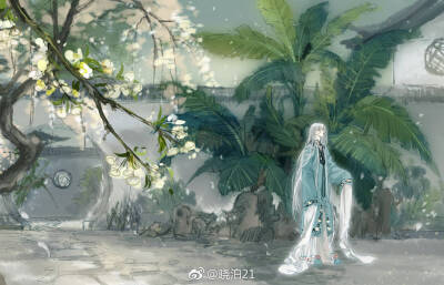 哑舍 古风 古韵 中国风 手帐素材 插画 手绘 彩绘 头像 壁纸
微博：晓泊