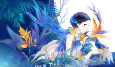 哑舍 古风 古韵 中国风 手帐素材 插画 手绘 彩绘 头像 壁纸
微博：晓泊