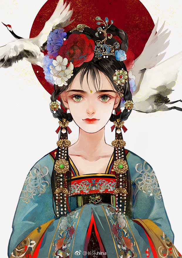 手绘古风女子
画师：长乐