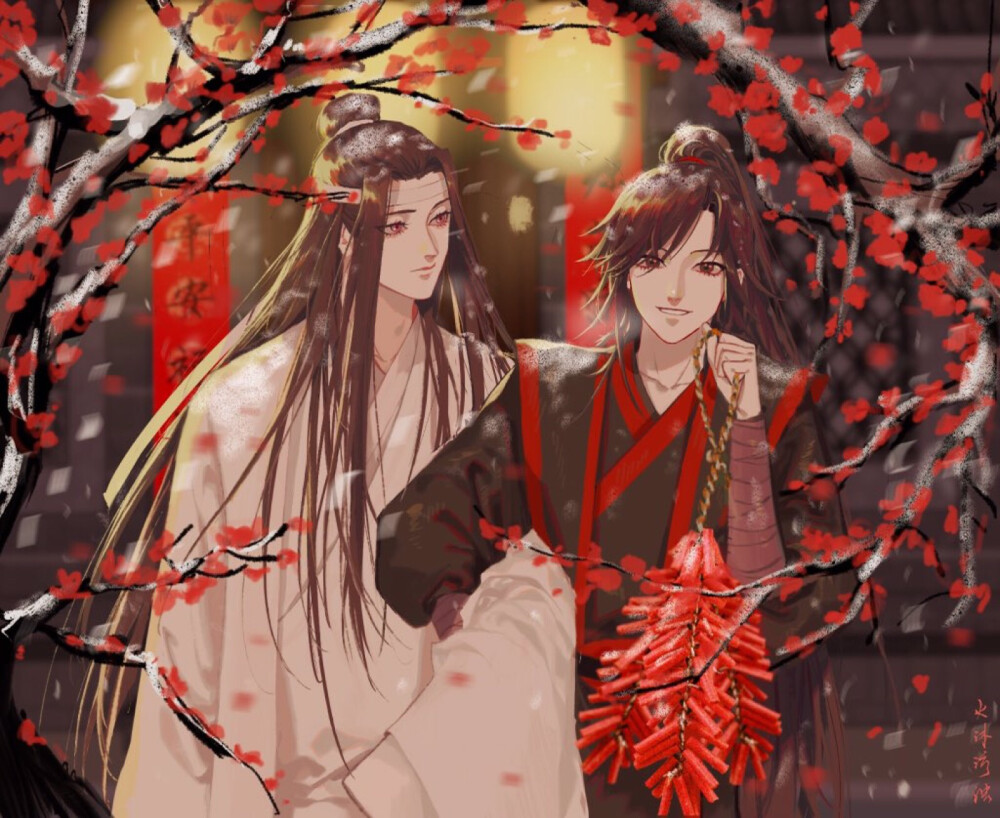 #魔道祖师# 忘羡 新春快乐
【画师：kelpie濁】