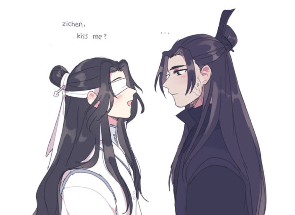 #魔道祖师#双道长
晓星尘：子琛！亲我！！
阿菁：别担心道长！我什么都没看到[手动闭眼]
Twi：mochiplanet