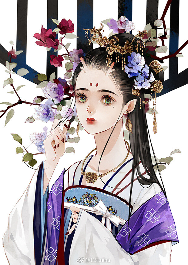 手绘古风女子
画师：长乐