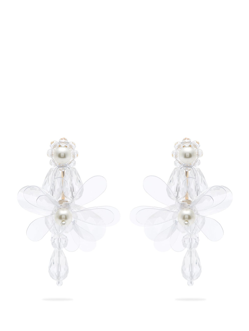 Beaded flower drop earrings | Simone Rocha