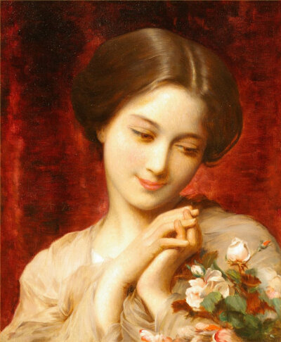 法国画家艾蒂安·阿道夫·皮奥特（Étienne Adolphe Piot ，约1825 – 1910) 的作品。从1850年到1909年，皮奥特多次在巴黎的沙龙中展出作品，并在1883年成为了法国艺术家协会会员。他的肖像画背景多为深色，主题以年轻…