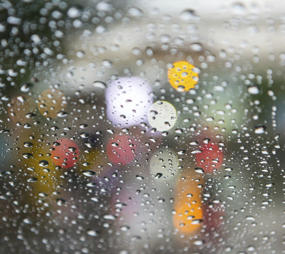 唯美意境，雨点