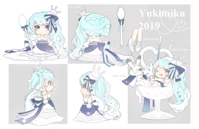 2019雪初音未来服装设计方案应援绘 画师：なると巻きさん 搬运于piapro