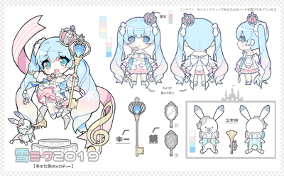 2019雪初音未来服装设计方案应援绘 画师：本能さん 搬运于piapro