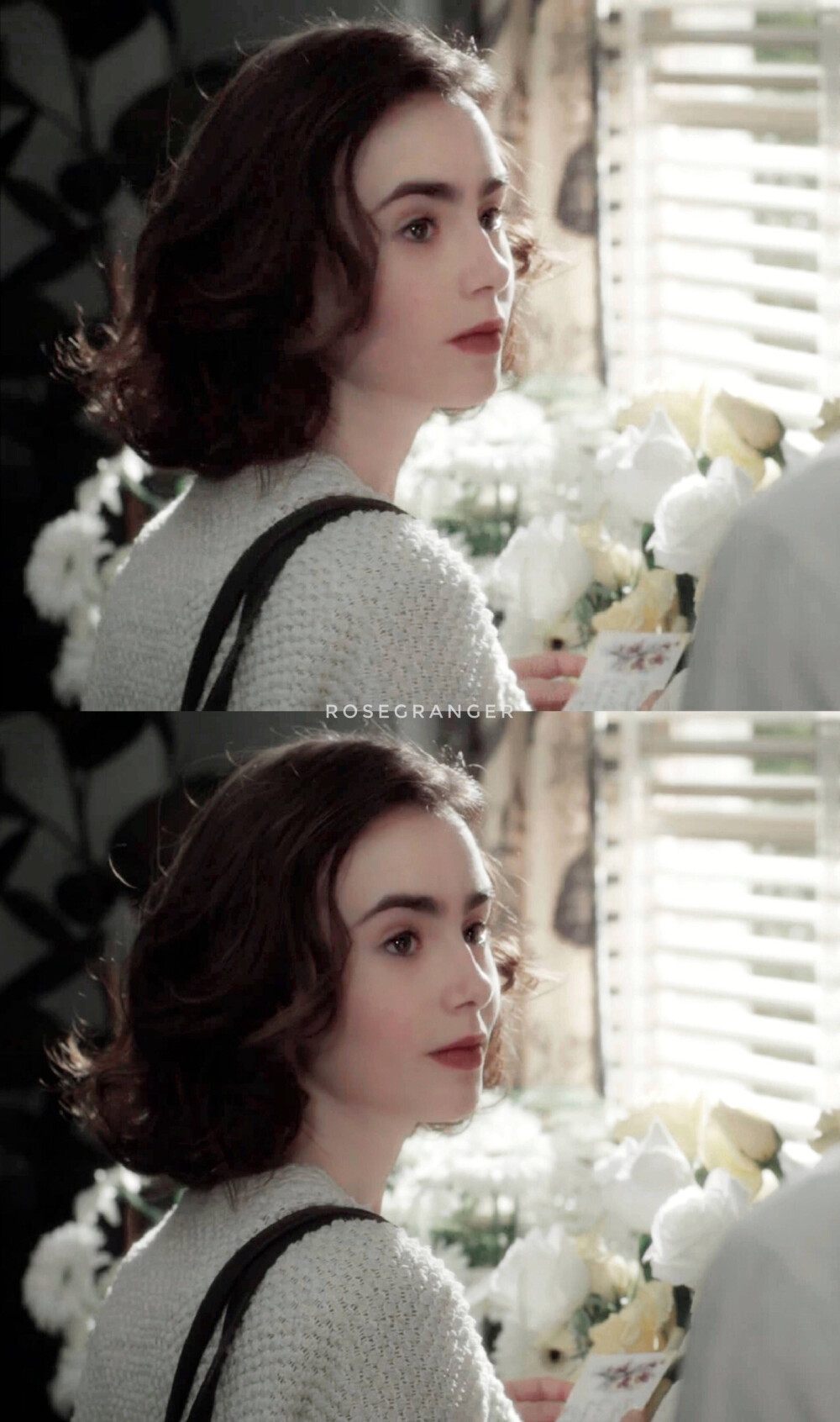 图源微博rosegranger我爱莉莉lilycollins