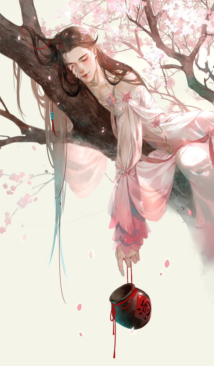 古风美男绘师烛原