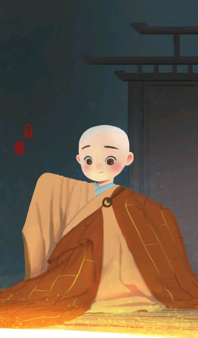 【自截‖素质拿图‖二转注明】壁纸♡by十三/截于腾讯漫画《一禅小和尚》/画师微博:@一禅小和尚。