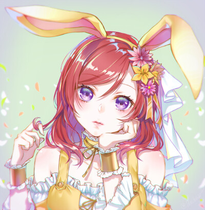 「Easter Rabbit」/「青紅 ao+beni」的插画 [pixivid=68376007]【Love Live!/西木野真姬】