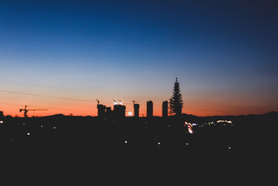 星空 黄昏 夜景 