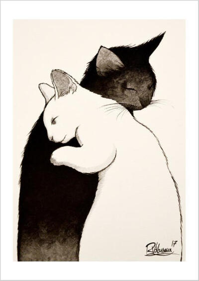 猫插画 画师Raphael Vavasseur作品