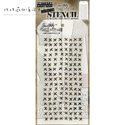 现货 Tim Holtz mix media pvc喷雾遮蔽模板模具喷溅纹理链接2