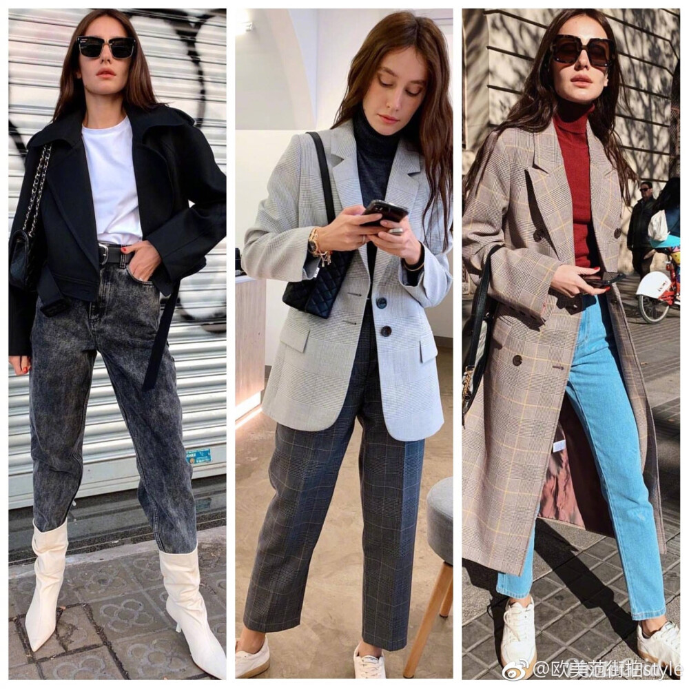 休闲西装小白鞋