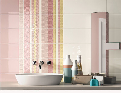 名品汇瓷砖 进口马卡龙瓷砖现代厨房卫生间厕所墙砖北欧粉色浴室地砖网红花砖