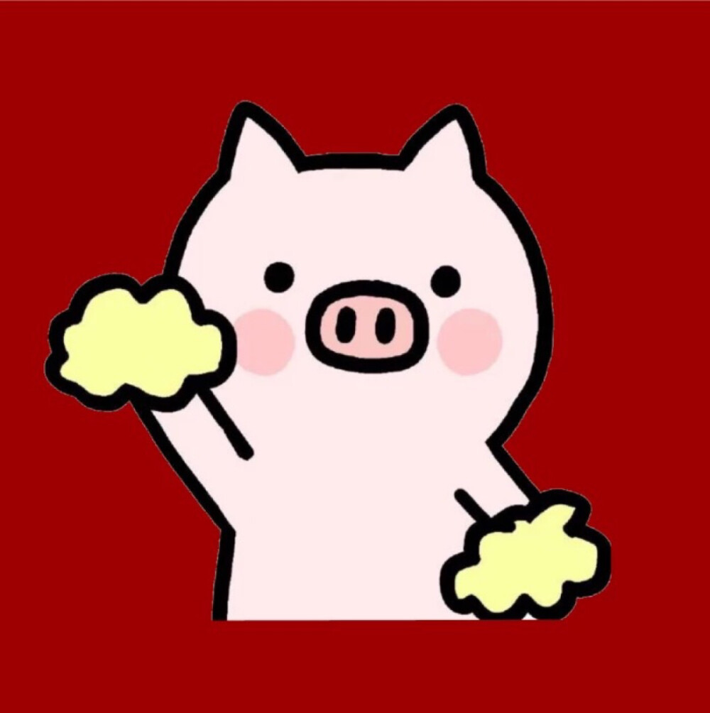 红色猪猪头像