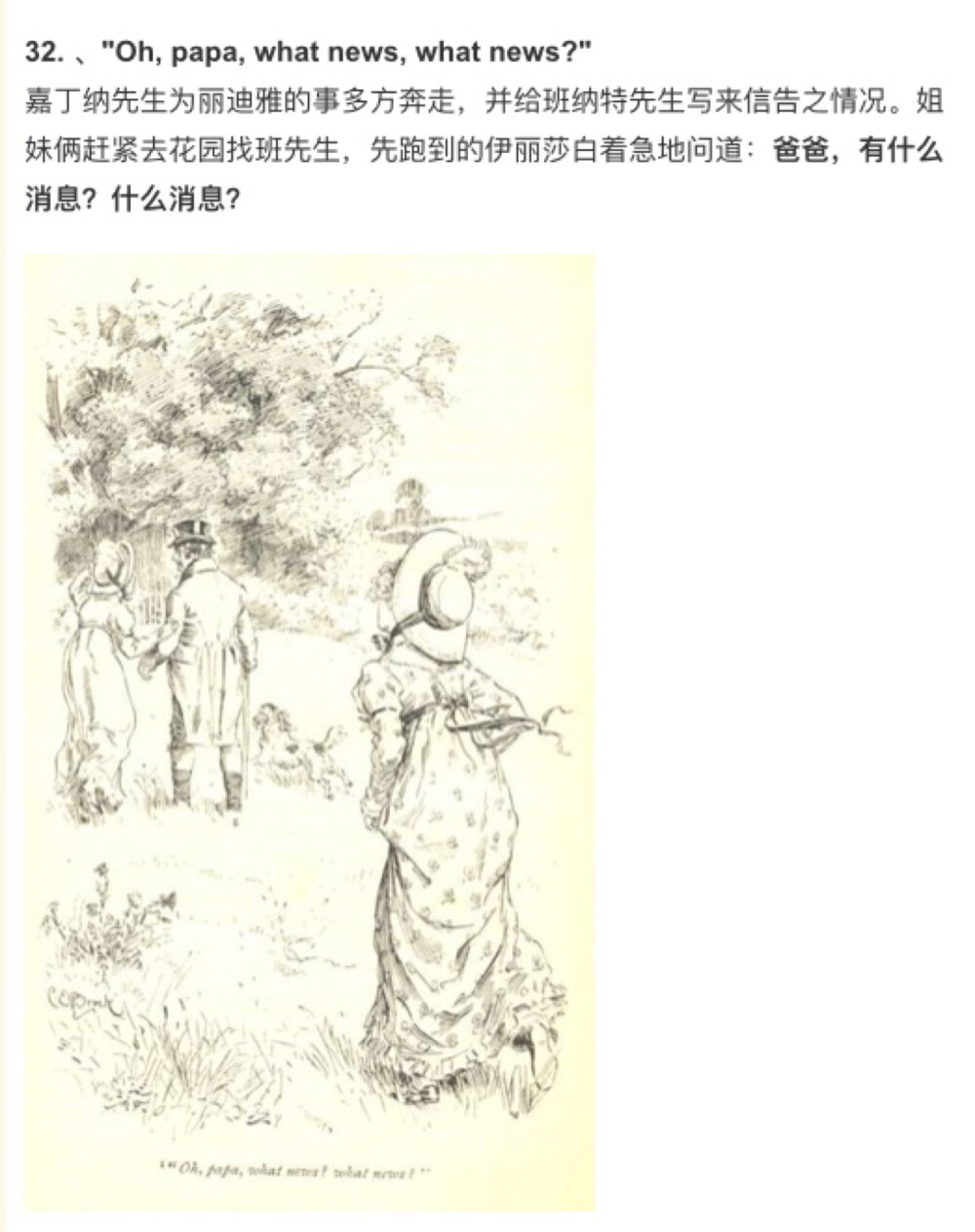 《傲慢与偏见》古典英伦插图（黑白版）