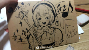 线稿 马克笔 美少女 和服 小裙子 可爱 侵删歉