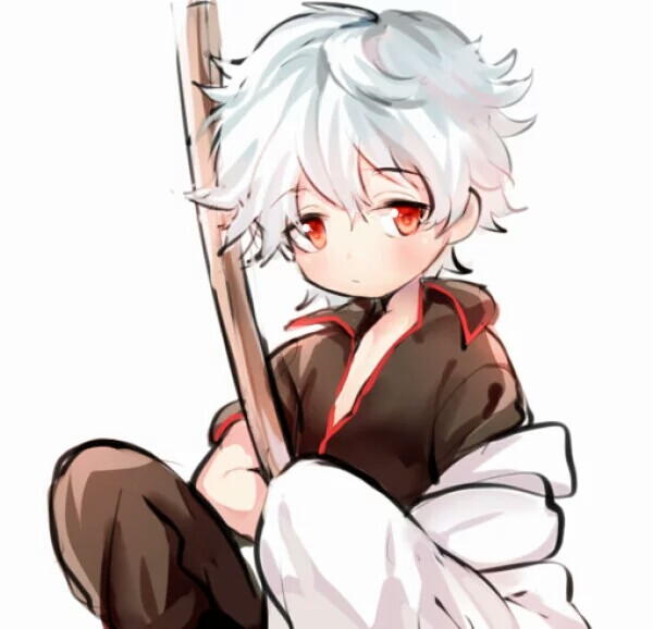 q版坂田银时【银时lily？】
渣画，第一幅临摹第二幅，马克笔+彩铅