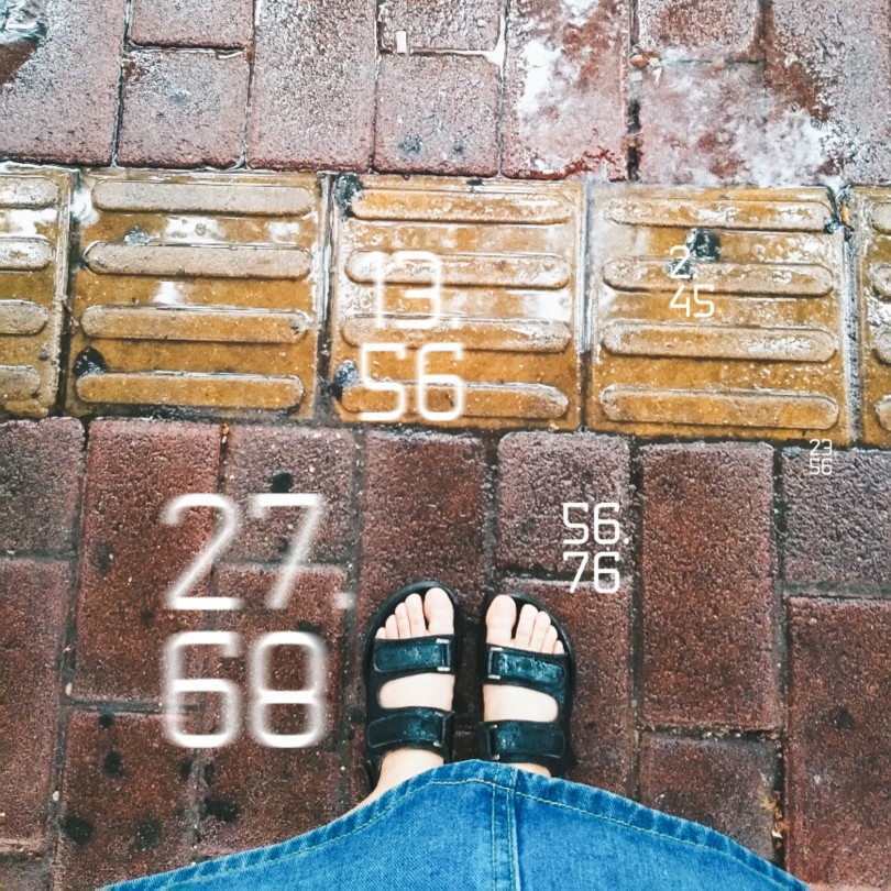 穿大妈凉鞋拍出的时尚感