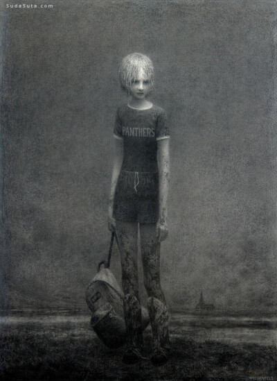 这一组孤独的如噩梦般的艺术作品，来自与艺术家Aron Wiesenfeld。