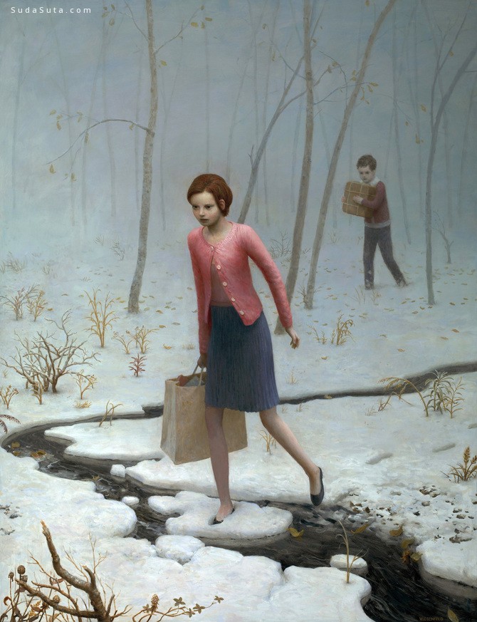 这一组孤独的如噩梦般的艺术作品，来自与艺术家Aron Wiesenfeld。