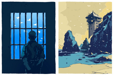 日本画师作品，忘记名字了