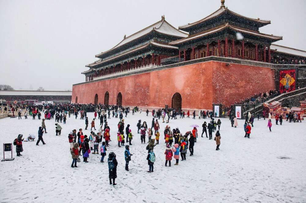 北京故宫 雪景 唯美 复古 古风 建筑 色彩 微博：Elsa潇洒小姐