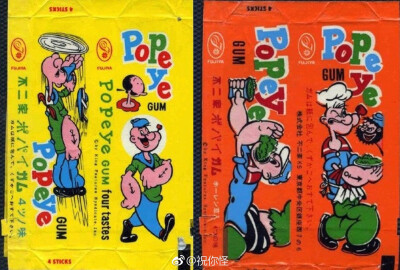 昭和时代的不二家口香糖包装