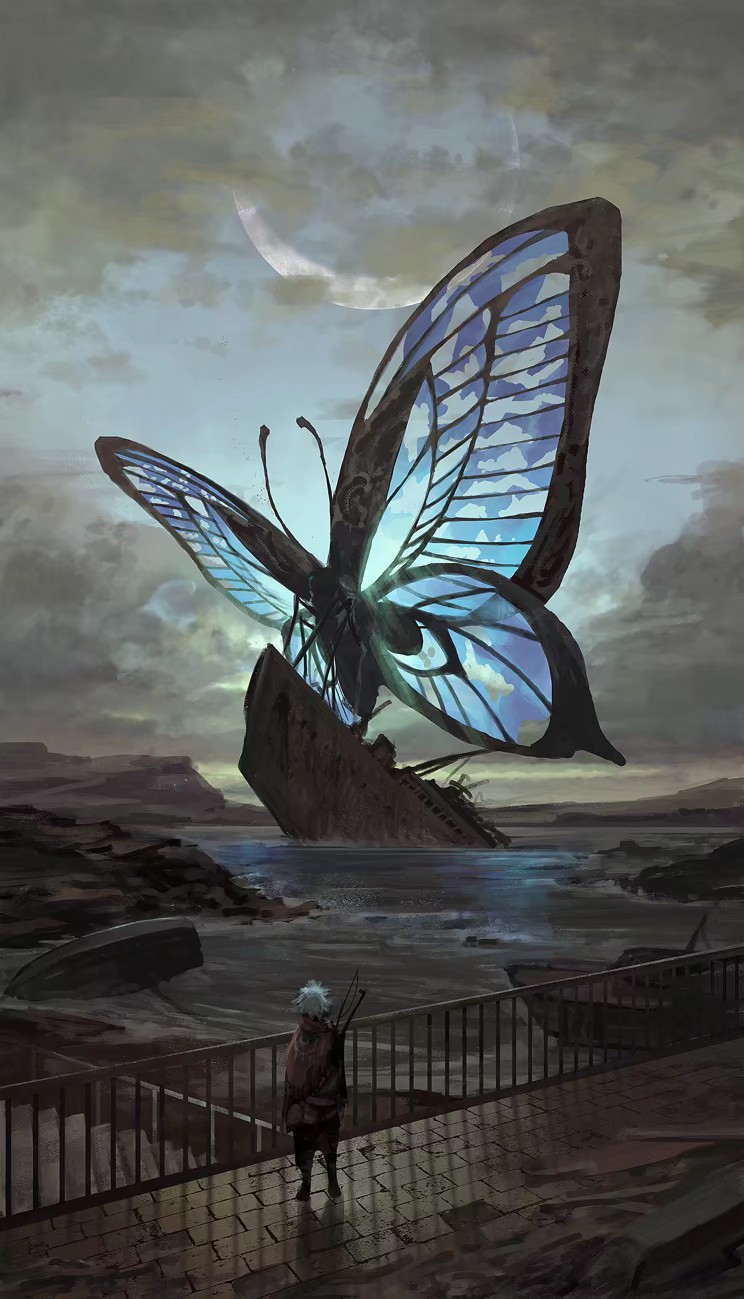 #唯美意境# 巨大生物
画师：もの久保
动漫，二次元，壁纸