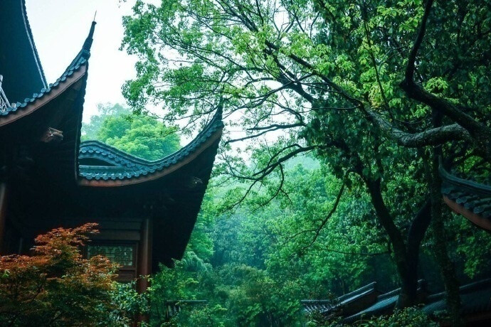 清晨入古寺，初日照高林——杭州灵隐寺。